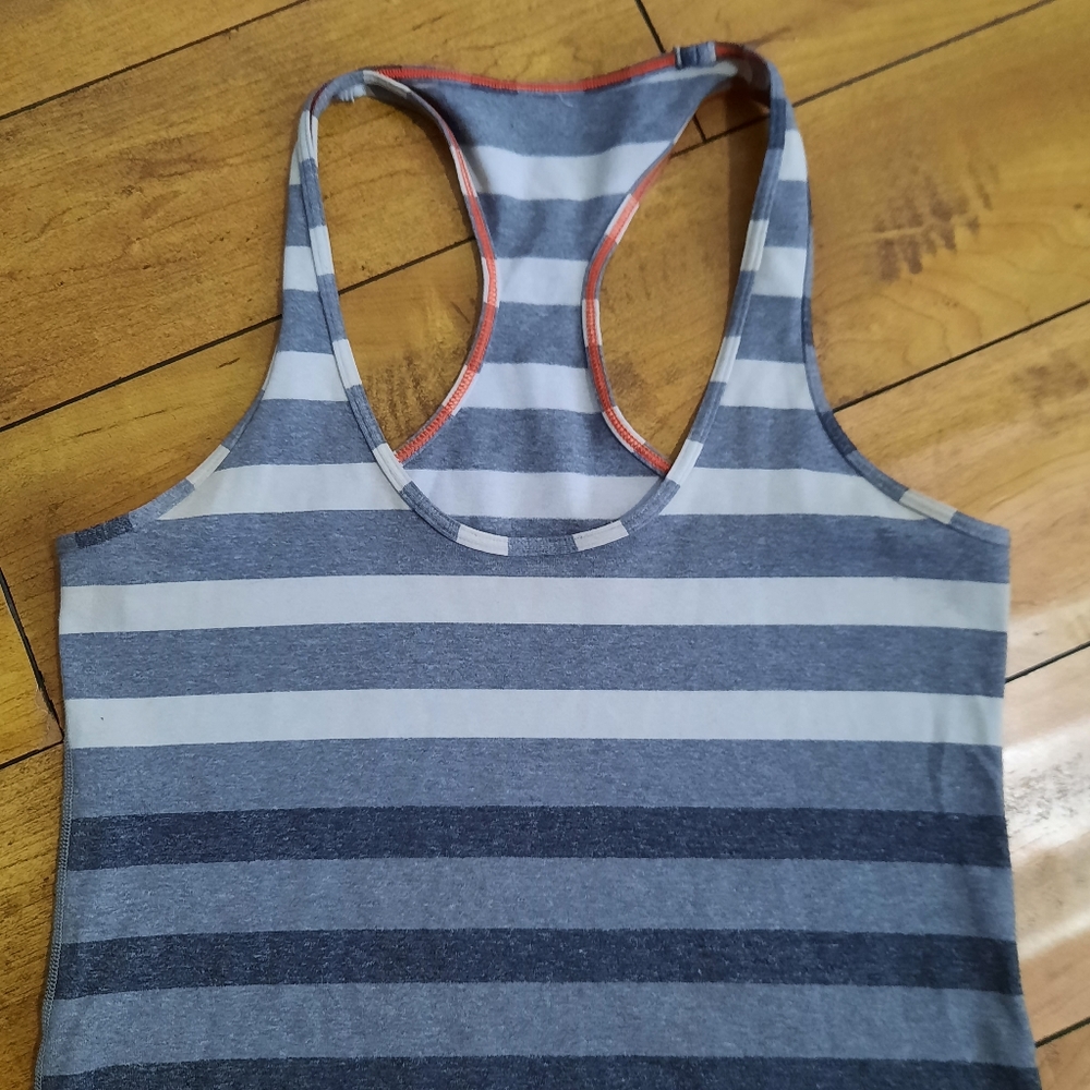 Lululemon Striped Racerback Tank, Gray - Picture 2 of 4